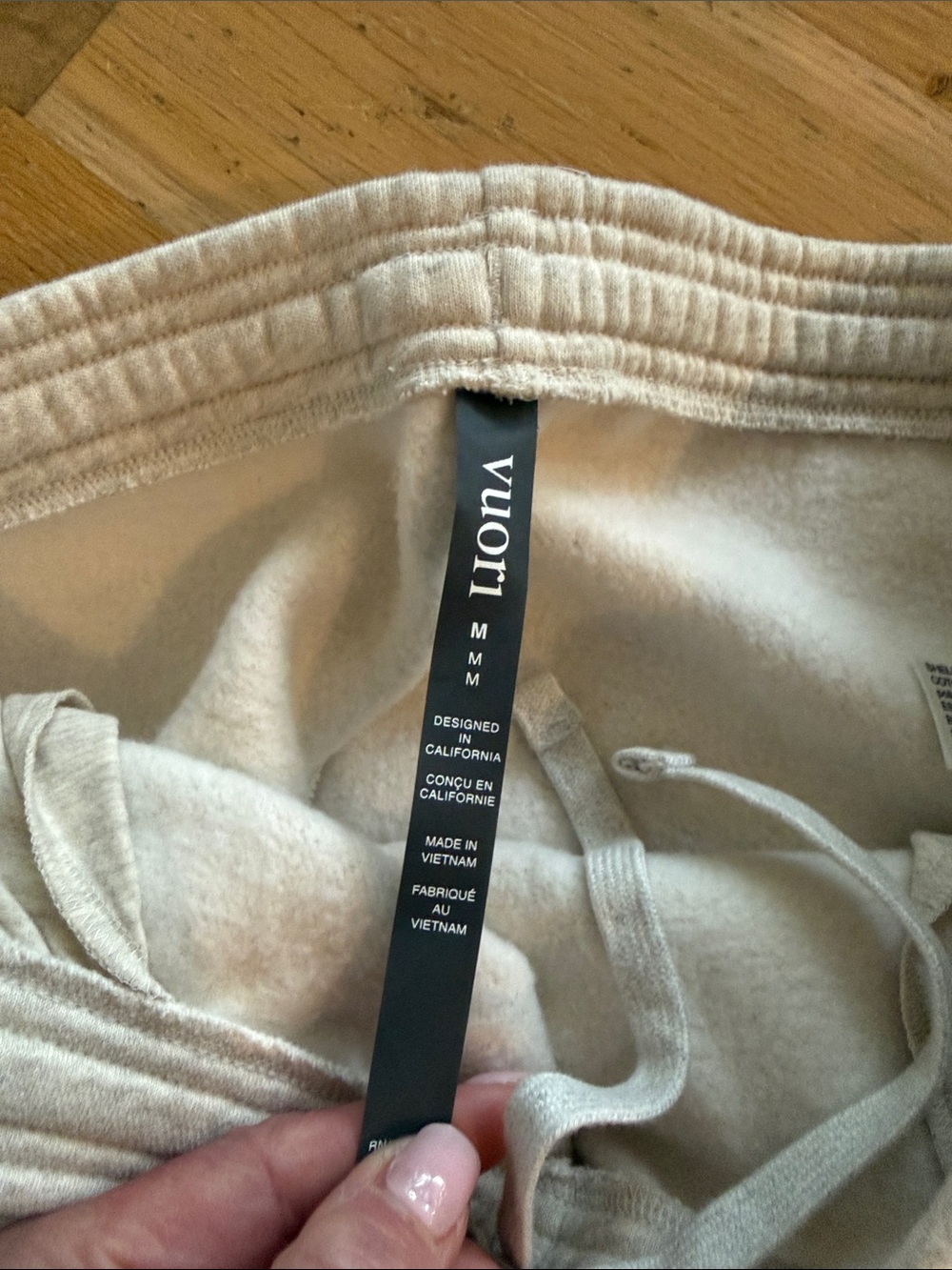 Vuori Restore Straight Leg Sweatpant-bone heather-M-NWT - Picture 8 of 8